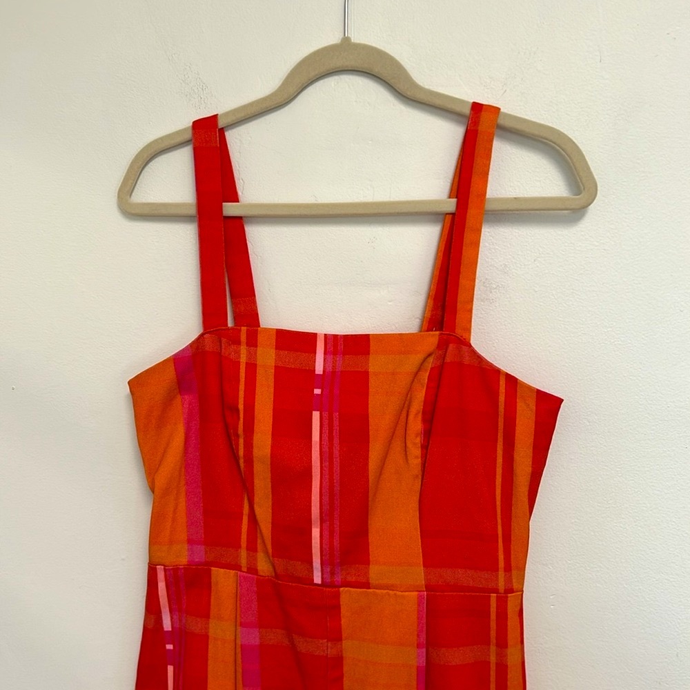 Anthropologie Corey Lynn Calter Ayla Wide Leg Women’s Size M Red Orange Jumpsuit - Picture 3 of 16